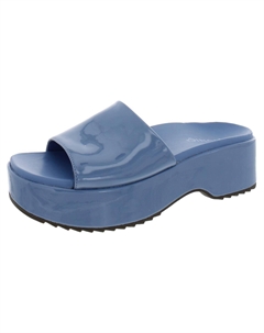 Trista женские туфли без застежек на блочном каблуке, цвет blue shadow tumbled leather Vionic