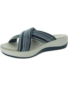 Arla Wave женские сандалии с крест-накрест скользят по скользящей подошве, цвет blue combination Cloudsteppers by clarks