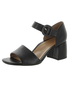 Chardonny женские кожаные туфли с ремешком на щиколотке и блочным каблуком, черный Vionic
