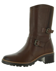 Женские кожаные мотоциклетные сапоги Talon до середины голени, цвет cinnamon Naturalizer