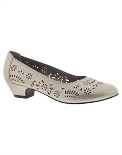 Женские туфли-лодочки Dahlia из искусственной кожи с перфорацией, серебряный Array