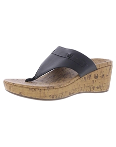 Женские сандалии Atlantic Cameron Nat из искусственной кожи с ремешками и пробкой, черный Vionic