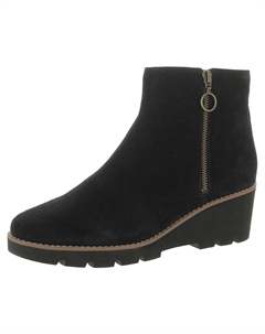 Женские замшевые ботильоны Hazal на танкетке, черный Vionic