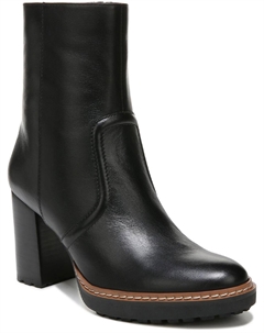 Женские кожаные сапоги Catie на каблуках до середины голени, черный Naturalizer