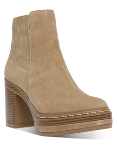 Поиск Женские замшевые ботильоны на блочном каблуке, цвет tan suede Steve madden