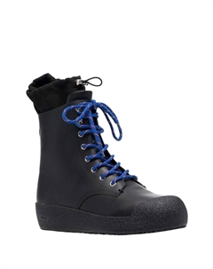 Cutter 6228415 Мужские черные кожаные ботинки с подкладкой из овчины Bally