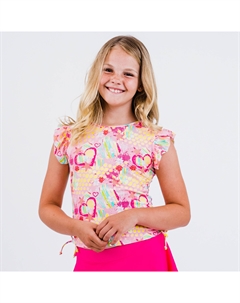 Топ для плавания Chloe с рукавами-крылышками для девочек, цвет princess pop Calypsa