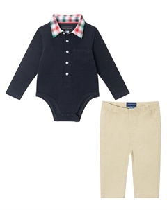 Комплект из боди и брюк Holiday Polo, синий Andy & evan