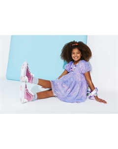 Платье с пайетками и рукавами-фонариками Daisy, фиолетовый Lola + the boys