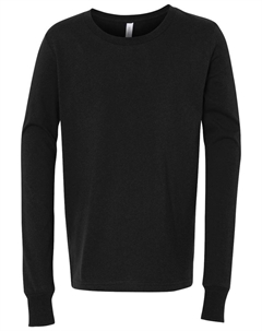 Молодежная футболка с длинным рукавом, черный Bella+canvas