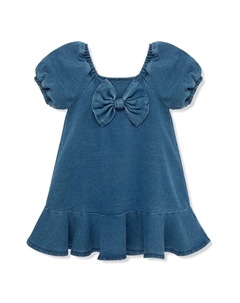 Платье-бантик из денима, коричневый Habitual