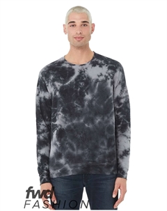 Мужская толстовка FWD Fashion Tie-Dyed с круглым вырезом, белый/серый/черный Bella+canvas
