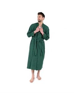 Мужской фланелевый халат, зеленый Leveret