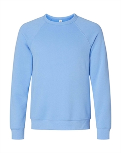 Толстовка из флисовой губки с круглым вырезом и рукавами реглан, цвет carolina blue Bella+canvas