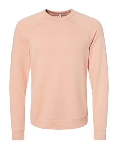 Толстовка из флисовой губки с круглым вырезом и рукавами реглан, персиковый Bella+canvas