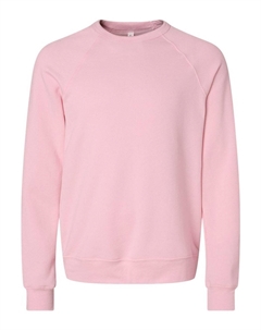 Толстовка из флисовой губки с круглым вырезом и рукавами реглан, розовый Bella+canvas