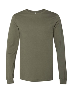 Футболка унисекс из джерси с длинным рукавом, хаки Bella+canvas