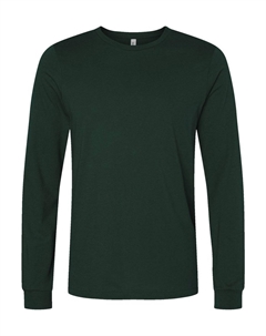 Футболка унисекс из джерси с длинным рукавом, цвет forest Bella+canvas