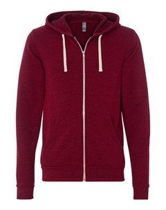 Мужская толстовка с капюшоном Triblend Sponge Fleece Full Zip, цвет cardinal triblend Bella+canvas