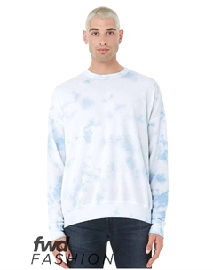 Мужская толстовка FWD Fashion Tie-Dyed с круглым вырезом, белый/голубой Bella+canvas