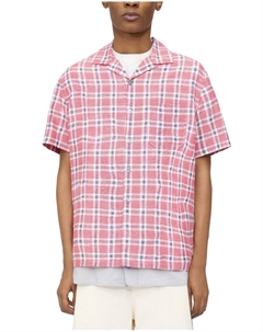 Рубашка из смесового шелка с рисунком « Wrinkle Check», красный Theory