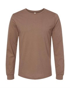 Футболка унисекс из джерси с длинным рукавом, цвет vintage brown Bella+canvas