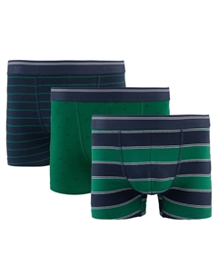 Комплект из трех трусов-боксеров La Redoute зеленый Laredoute