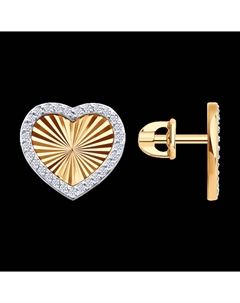 Серьги из золота с фианитами Sokolov