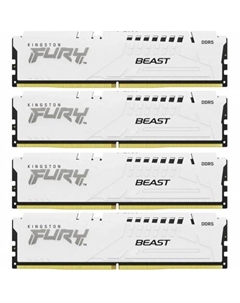 Память оперативная Kingston 64GB 6000MT/s DDR5 KF560C40BWK4-64 CL40 DIMM (Kit of 4) FURY Beast White XMP