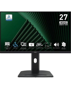 27" Монитор MSI Pro MP275QPG, 2560x1440, IPS, 100Гц, 2хHDMI, 1хDP, черный Msi