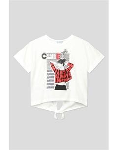 Хлопковая футболка с принтом Mayoral