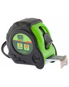 Рулетка  32533 Графит, обрезиненный корпус, амортизатор, 7,5 м х 25 мм Сибртех