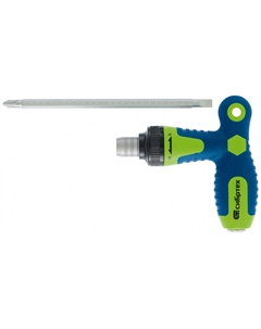 Отвертка реверсивная Т-образная комбинированная 13364 PH2/SL6, CrV Сибртех