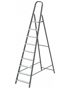 Стремянка 97959 Стремянка, 9 ступеней, стальной профиль, алюминиевые ступени Сибртех