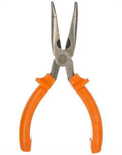 Длинногубцы 17411, изогнутые Classic, 160 мм, шлифованные, пластмассовые рукоятки Sparta