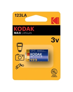 Батарейка CR123 блистер 1шт Kodak