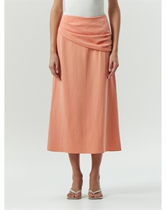 Юбка миди со сборкой из тенсела Emka