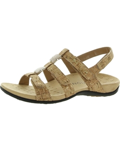 Женские босоножки с открытым носком и ремешком на щиколотке Amber, цвет gold cork Vionic