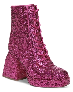 Женские сапоги Kia на платформе и блочном каблуке до середины голени, цвет punk pink Circus by sam edelman