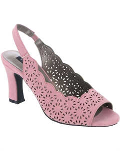 Кружевные женские туфли из искусственной кожи с открытой пяткой на каблуке, красный Array