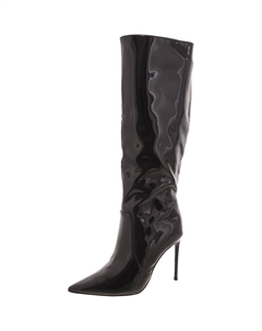 Женские лакированные однотонные сапоги до колена Panther, черный Steve madden