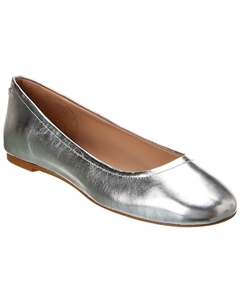 Nadine Кожаные туфли на плоской подошве, серебряный Stuart weitzman