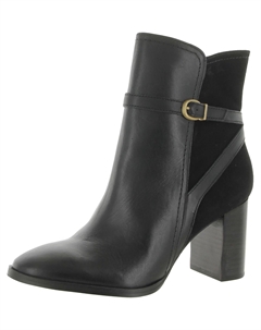 Женские кожаные ботильоны на каблуках Bexley, цвет black leather/suede Naturalizer