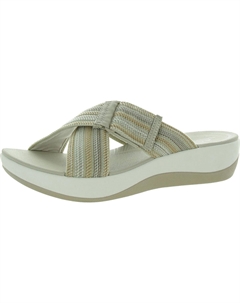 Женские босоножки Arla Wave с открытым носком и открытой спиной, цвет beige combi Cloudsteppers by clarks