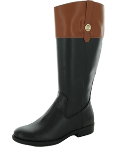 Женские сапоги Shano из искусственной кожи с широким голенищем для верховой езды, черный/мультиколор Tommy hilfiger