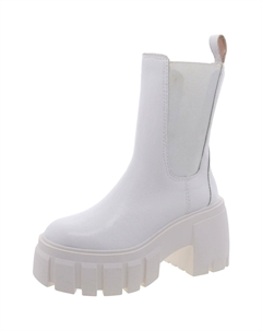 Ботинки челси женские из баллистической кожи, цвет white leather Steve madden