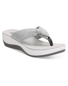 Женские сандалии-шлепанцы Arla Glison с принтом, цвет gray fabric Cloudsteppers by clarks