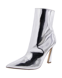 Женские лакированные сапоги Dilara с острым носком до середины голени, серебряный Steve madden