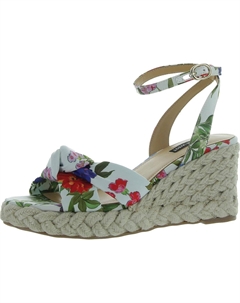 Женские эспадрильи Dotime с принтом из искусственного меха, белый Nine west