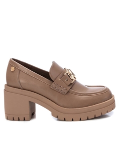 Женские мокасины на каблуке светло-коричневого цвета Xti